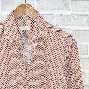 GLANSHIRT Slowear Men's Button up Shirt Red geo print size 15 1/2 fit M